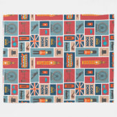 ロンドンをテーマにした フリースブランケット (正面(横))