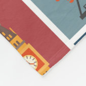 ロンドンをテーマにした フリースブランケット (角)