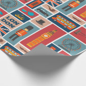 ロンドンをテーマにした ラッピングペーパー (角)