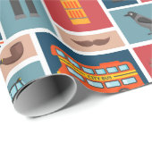 ロンドンをテーマにした ラッピングペーパー (ロールコーナー)