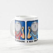 ロンドンを見てフランスを見て…マグ コーヒーマグカップ (正面左)