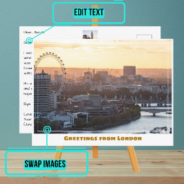 ロンドンアイオーバーザテムズロンドンイングランド ポストカード