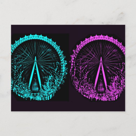 ロンドンアイコラージュ ポストカード (正面)