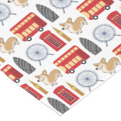 ロンドンアイコンコラージュ ショートテーブルランナー (コーナー)