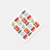 ロンドンアイコンコラージュ スタンダードカクテルナプキン (角)