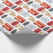 ロンドンアイコンコラージュ ラッピングペーパー (角)