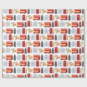 ロンドンアイコンコラージュ ラッピングペーパー (フラット)