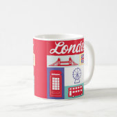 ロンドンアイコン記念品のイギリスイギリスイギリスのマグ コーヒーマグカップ (正面右)