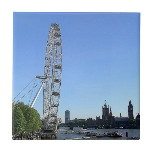 ロンドンアイフェリスホイール付きタイル タイル (正面)