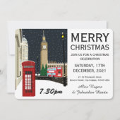 ロンドンアットクリスマスクリスマスパーティの招待状 招待状 (正面)