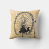 ロンドンアトラクションインクスケッチニュートラル抽象芸術 クッション (裏面)