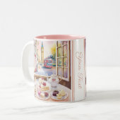 ロンドンアフタヌーンティーケーキカフェおいしいデザート ツートーンマグカップ (正面左)