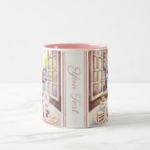 ロンドンアフタヌーンティーケーキカフェおいしいデザート ツートーンマグカップ (中央)