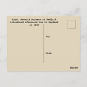 ロンドンアフタヌーンティー ポストカード (裏面)