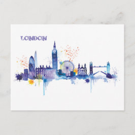 ロンドンアートウォーター絵画カラー ポストカード