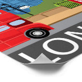 ロンドンアートプリントレトロ旅行鉄道ポスター ポスター (角)