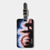 ロンドンイギリスのシルエット ラゲッジタグ (正面縦)