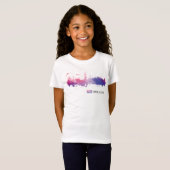 ロンドンイギリスのスカイラインのしぶき Tシャツ (正面フル)