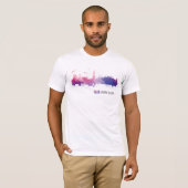 ロンドンイギリスのスカイラインのしぶき Tシャツ (正面フル)