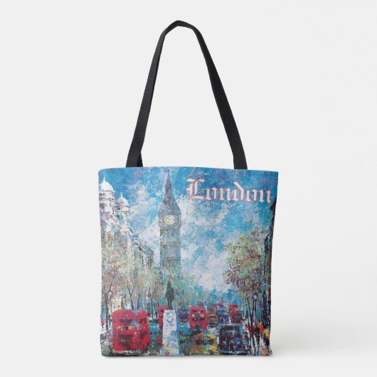 ロンドンイギリスのヴィンテージのスタイルのトートバックビッグベン トートバッグ (裏面)