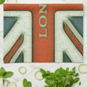 ロンドンイギリスの旗 キッチンタオル (折り畳み)