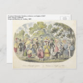 ロンドンイギリスの郵便はがきのヴィンテージのファッションの庭 ポストカード (正面/裏面)