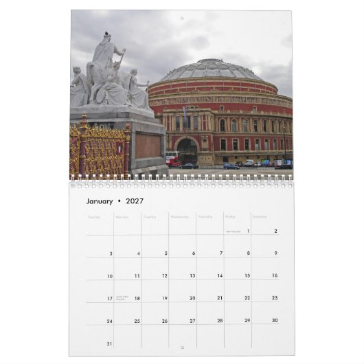 ロンドンイギリスの2010カレンダー カレンダー (1月 2027)