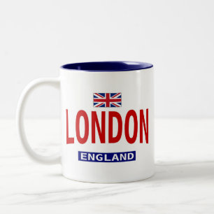 ロンドンイギリス旗および句 ツートーンマグカップ