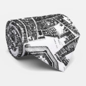 ロンドンイギリス(1677年)のヴィンテージの地図 ネクタイ (ロール)