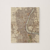 ロンドンイギリス(1807年)のヴィンテージの地図 ジグソーパズル (縦)
