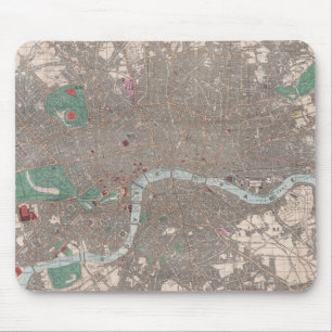 ロンドンイギリス(1862年)のヴィンテージの地図 マウスパッド