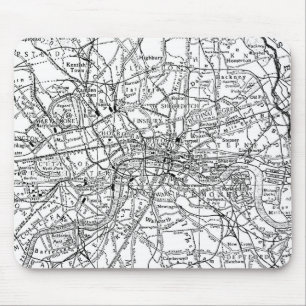 ロンドンイギリス(1911年)のヴィンテージの地図 マウスパッド