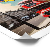 ロンドンイングポップ・アートのランドアートトラベルイラストレーション ポスター (角)