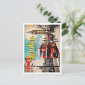 ロンドンイングポップ・アートのランドアートトラベルイラストレーション ポストカード (スタンド正面)