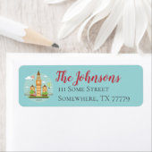 ロンドンイングランドをテーマにした差出人住所ラベル ラベル (インサイチュ)