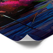 ロンドンイングランドカラフル抽象芸術アート ポスター (角)