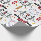 ロンドンイングランドクイーンズガード英語パターンラップ ラッピングペーパー (角)