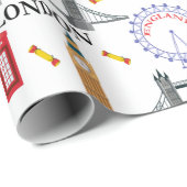 ロンドンイングランドクイーンズガード英語パターンラップ ラッピングペーパー (ロールコーナー)