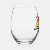ロンドンイングランドサンセットカスタムファミリートリップ ステムなしワイングラス (右)