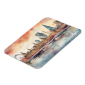 ロンドンイングランドシティシルエットウォーター絵を描カラー マグネット (左側)