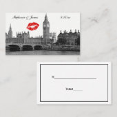 ロンドンイングランドスカイラインキスBWエスコートカード プレイスカード (正面/裏面)