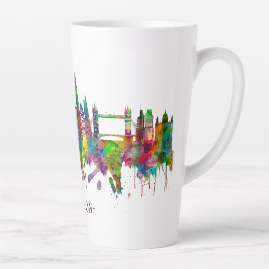 ロンドンイングランドスカイライン カフェラテマグ (右)