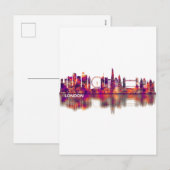 ロンドンイングランドスカイライン シーズンポストカード (正面/裏面)