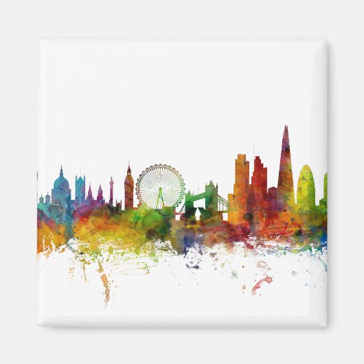 ロンドンイングランドスカイライン マグネット (正面)