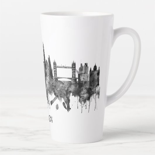 ロンドンイングランドスカイラインBW カフェラテマグ (右)