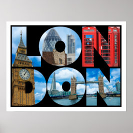 ロンドンイングランドタイポグラフィトラベル ポスター