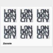ロンドンイングランドタイポグラフィ スクエアシール (シート)