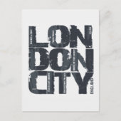 ロンドンイングランドタイポグラフィ ポストカード (正面)