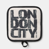 ロンドンイングランドタイポグラフィ 鍋敷き (正面)