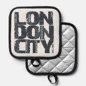 ロンドンイングランドタイポグラフィ 鍋敷き (正面/裏面)